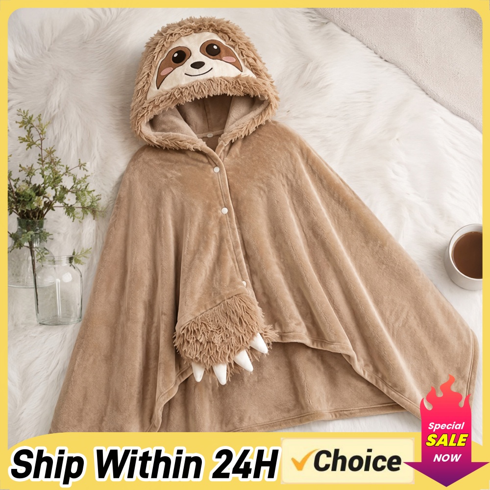 Shawl Wrap Winter - Cadılar Bayramı Temalı, Geniş Kesimli Kapüşonlu