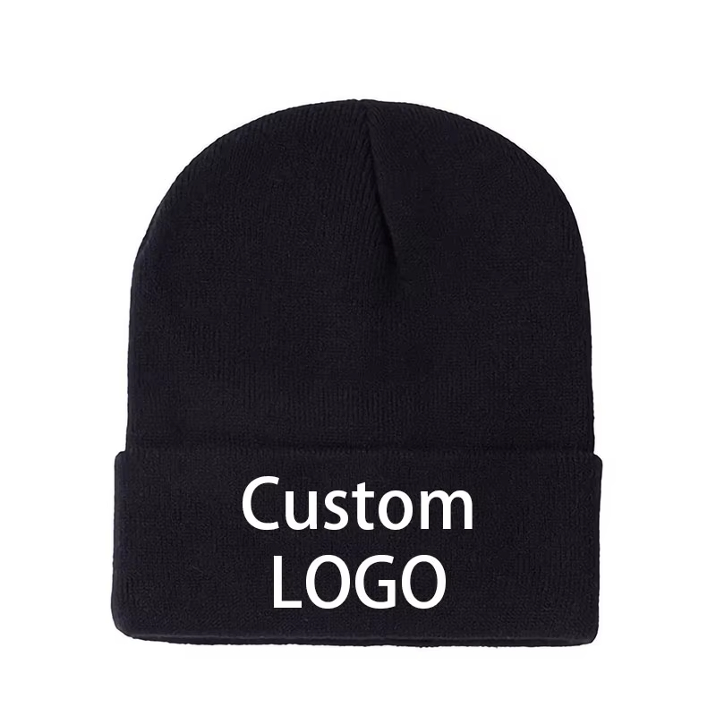Knit Beanie Hat Warm - Kadın Erkek Sonbahar Kış Düz Renk