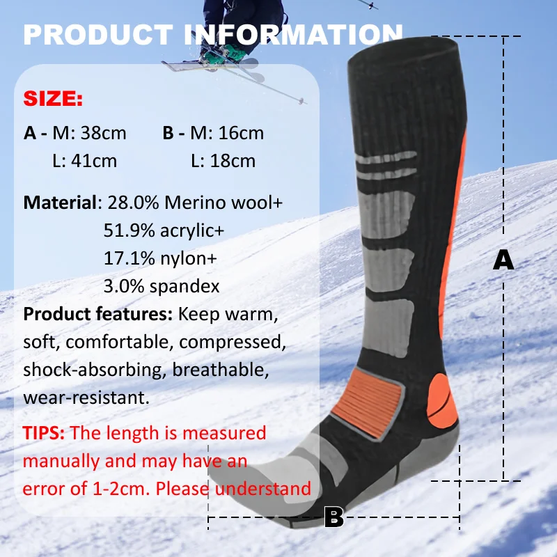 1 çift merinos yünü kayak çora - Thermal Sock Wool incelemesi ve fiyatı