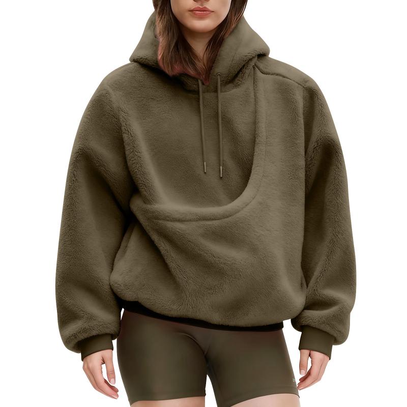 Sonbahar-Kış Koleksiyonu, Düz  - Sherpa Hoodie Fleece incelemesi ve fiyatı