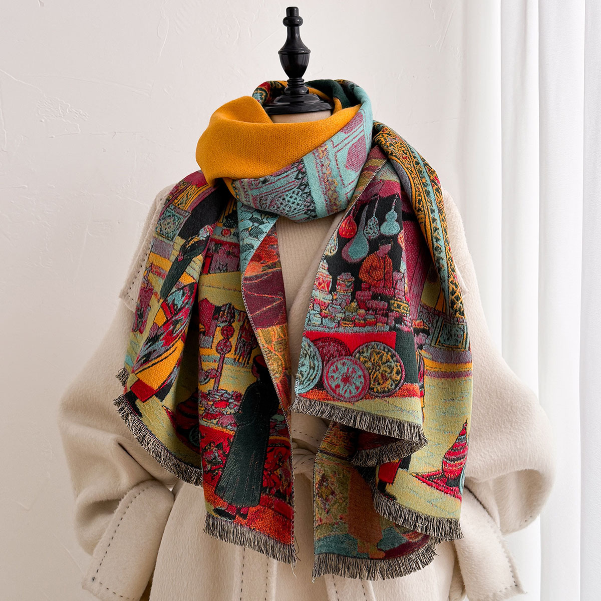 Kadınlar için İmitasyon Kaşmir - Cashmere Pashmina Wrap incelemesi ve fiyatı