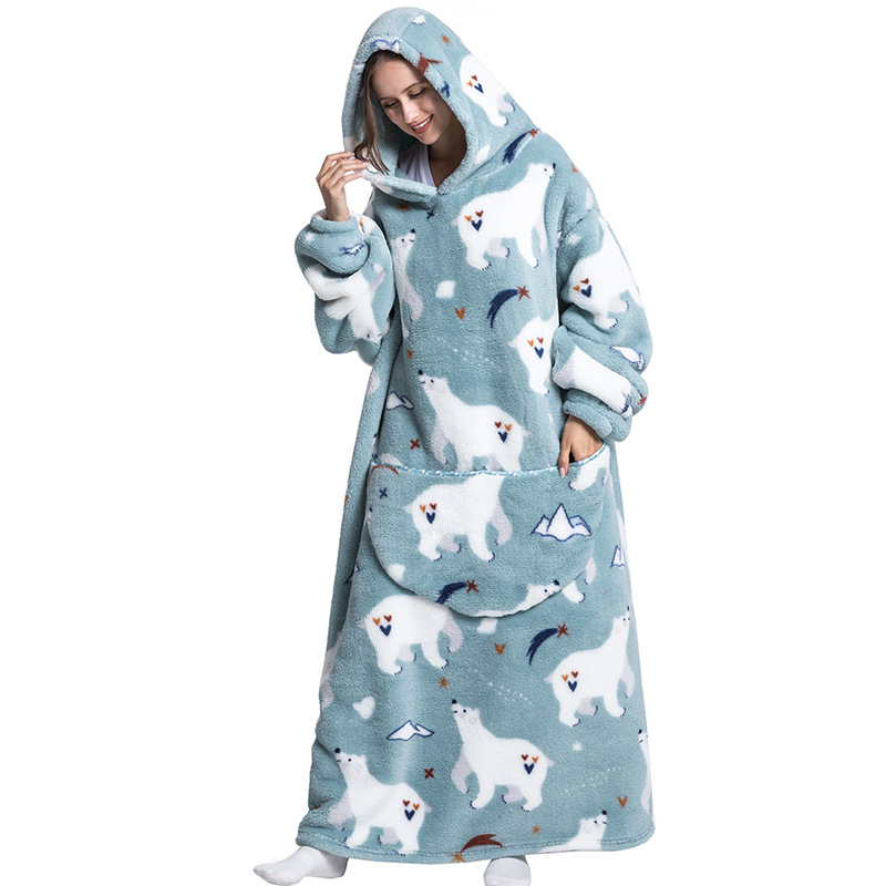 Kışlık Peluş Battaniyeler, Giy - Sherpa Hoodie Fleece incelemesi ve fiyatı